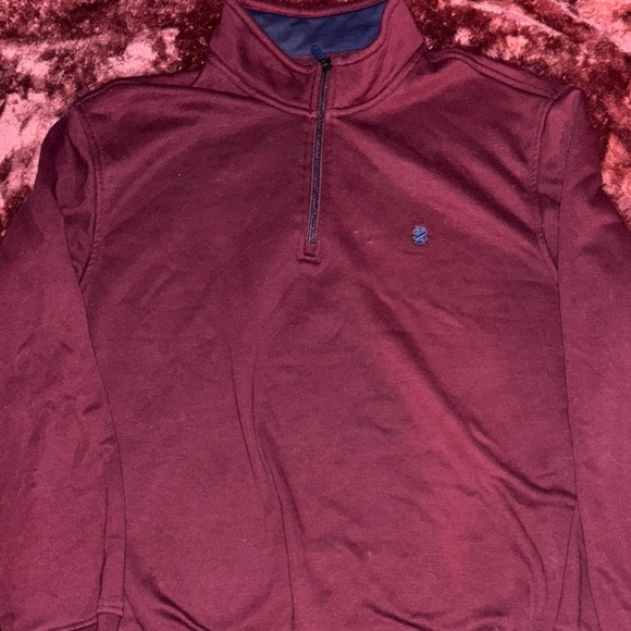 Men's Burgundy I Zod quarter zip Sweater - Picture 1 of 6